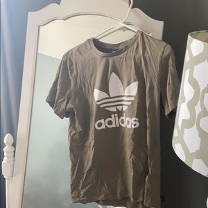 Army green adidas shirt